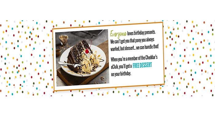 Free Dessert on Birthday